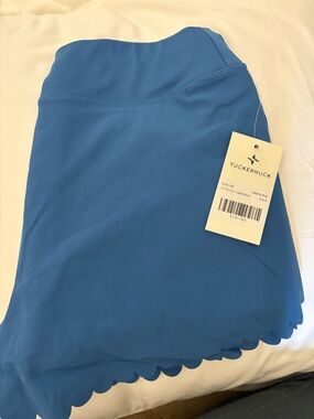 Tuckernuck Vatai Blue Scallop Hem Athletic Shorts